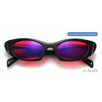YL-99299 Montures de lunettes optiques en acétate, forme œil de chat, filtre AC bleu, mode, faites à la main, logo personnalisé
