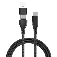 Cable USB rápido 2 en 1 personalizado con puerto tipo C para iPhone 16 Pro Max 15 14 13 12 Samsung Google iPad Cable de cargador de teléfono múltiple