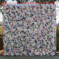 Mur de fleurs artificielles de luxe 5D vert personnalisé DKB pour mariage, anniversaire, hôtel, événement, toile de fond décorative, accessoires de décoration
