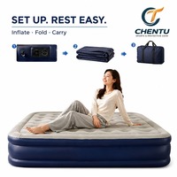 Matelas gonflable de camping avec pompe, gonflage et dégonflage automatiques rapides, tapis de couchage pliable en PVC pour la maison