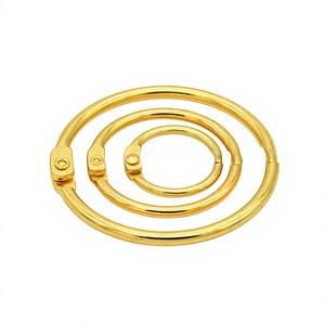 YIWANG papelería hierro dorado hoja suelta encuadernación anillo libro anillos para encuadernar tarjetas de índice - Product Image 4