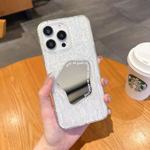 New nữ tính mặt trăng bề mặt Make-up gương trường hợp điện thoại cho Iphone 12 12pro biểu tượng tùy chỉnh trên Winkler gương Bìa - Product Image 5