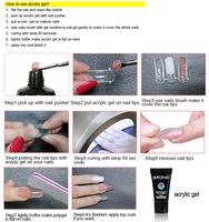 Gel Acrílico de Alta Calidad para Uñas, 60g, Efecto Constructor, Colores Rosa, Blanco y Transparente, Extensiones de Uñas
