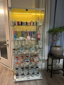 Tùy chỉnh LED ánh sáng Showcase nhôm kính hiển thị đứng tầng đứng tủ kính cho cuốn Sách đồ chơi CURIO trong phòng khách cửa hàng - Product Image 2