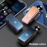 Grosir kustom mikrofon Lavalier K67 Headset nirkabel Headset tampilan Digital In-ear telinga tunggal bisnis kerah klip earphone