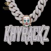 Ciondolo di Lusso Hip Hop di Tendenza con Moissanite e Charms Iced Out per Uomo, Ideale per Feste, Nightclub e Social Media