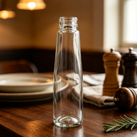 Bouteille en verre vide de 180 ml pour assaisonnement, stockage de sauces, emballage domestique, vente en gros