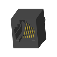 Connecteur téléphonique RJ11 1x1 6P6C plaqué or en cuivre, indice de protection IP67 - Solutions personnalisées pour le bureau