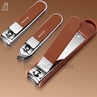 Ensemble de coupe-ongles manuel avec logo personnalisé, ensemble complet de ciseaux à ongles, coupe-ongles ménagers, outils de manucure anti-éclaboussures