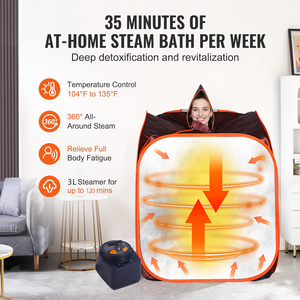 Gran oferta, equipo de habitación Personal móvil para interiores, caja de Sauna de vapor húmedo pequeña portátil para el hogar - Product Image 5