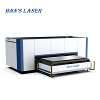 Han laser pemotong serat Cnc 6kw-40kw, mesin pemotong Laser harga untuk lembaran logam