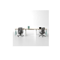 Mobilier de bureau à double face de taille standard, design moderne et de qualité, table de travail pour 2/3/4 personnes