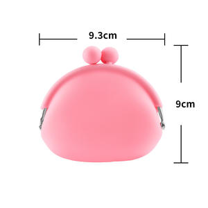 Porte-monnaie en silicone couleur macaron mignon, mini pochette portable pour écouteurs et clés, pour femmes et enfants, sac en silicone imperméable - Product Image 5