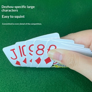 Cartes de poker personnalisables grand format Wanquan Manufacturer Texas Laser, quatre couleurs au choix, PVC imperméable, double face givrée - Product Image 4