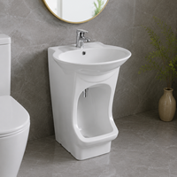 Lavabo moderne en céramique pour mosquée, lavabo d'ablution personnalisé OEM, station de lavage des pieds musulmane pour projets de vente en gros