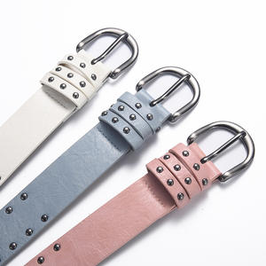 Cinturón Casual para Mujer Tiyo Estilo Punk con Tachuelas de Cuero PU y Hebilla de Aleación con Anillo en D de 3.5cm de Ancho, Varios Colores, 107cm - Product Image 3