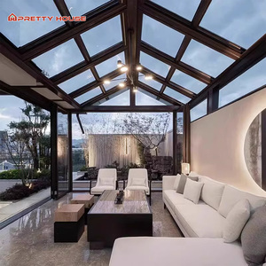 Techo Corredizo Personalizado para Terraza, Techo Inclinado de Vidrio Laminado, Invernadero Impermeable para <span class=keywords><strong>Casa</strong></span> o Villa - Product Image 1