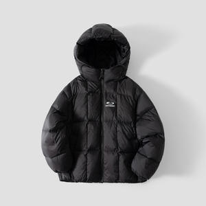 Nouvelle veste chaude légère en polyester à col montant zippé pour garçons et filles, <span class=keywords><strong>doudoune</strong></span> longue à capuche - Product Image 1