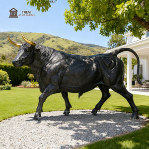 Patung Banteng Tembaga Ukuran Asli TREVI, Patung Banteng Perunggu untuk Dijual untuk Dekorasi Luar Ruangan Rumah dan Kebun - Product Image 5