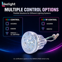 Luz LED programable de píxel tipo cabujón RGB de 60 mm DC24V UCS1903 para proyectos de decoración de atracciones de parques temáticos y ferias de carruseles