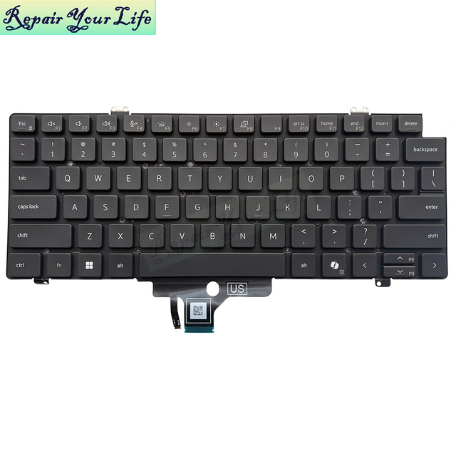 UI US English Backlit AI Keyboard for Dell Latitude 7420 5420 P110F 7430 P137G 010TD8 0DNJXM Keyboard New Black QWERTY