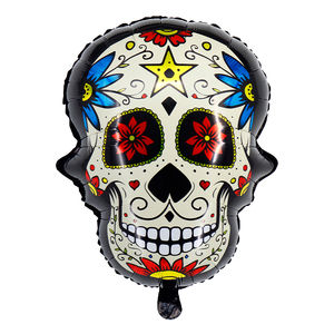 Day of The Dead Balloon <span class=keywords><strong>Halloween</strong></span> Kids Toys decorato per bambini Skull Party Foil Balloon per la decorazione di eventi - Product Image 4