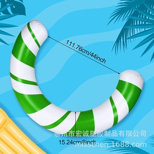 Bouée de natation gonflable incurvée 50 pouces en forme de U, flotteur aquatique pour adulte, flotteur sous-aisselle, design original, en PVC - Product Image 3
