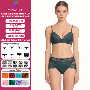 Ropa Interior de Seda Tejida Europea de Tallas Grandes - Bragas de Seda de Morera con Encaje Sensual de Tiro Medio - Transpirables y Antibacterianas - Product Image 1
