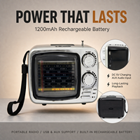 Récepteur radio multifonction AM/FM/SW1-6 8 bandes avec Bluetooth, lecteur MP3 USB et carte TF