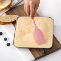 Spatule en silicone de qualité alimentaire, épaissie, résistante aux hautes températures, avec racloir intégré pour outils de pâtisserie