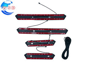 4 Uds. Embellecedor de placa de alféizar de puerta LED ABS plata inoxidable <span class=keywords><strong>2023</strong></span> para Toyota para <span class=keywords><strong>Yaris</strong></span> <span class=keywords><strong>Cross</strong></span> accesorios interiores - Product Image 4