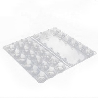 Vente en gros de plateau à oeufs en plastique transparent PET recyclé emballage transparent de boîte à oeufs de canard plateaux à oeufs en plastique écologique