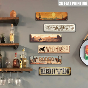 Juego de Letreros Metálicos Largos de Vaquero del Oeste, Decoración Retro del Salvaje Oeste para Bares y Cuartos de Hombre - Product Image 4