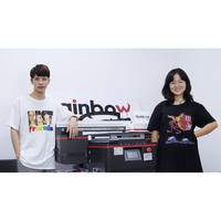 Regenboog A2 Dtg Flatbed Printer Digitale Textiel Stof Zijde Wol Katoen Diy T-shirt Drukmachine
