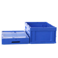 Caisses de rangement pliables pour gagner de la place, bacs en plastique pliables avec design empilable pour l'organisation du garage et de l'entrepôt