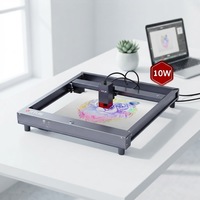 Nouvelle machine de gravure et de découpe laser à diode H10 10W/20W USB/Wi-Fi iOS/Android refroidie par air pour bois, cuir, papier, pierre, DIY double fonction