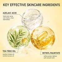 HALORINNA Gel Anti-Acné 50ml Huile Botanique Régulatrice Harmonie Cutanée Revitalisante Rafraîchissante Soin Quotidien Clarifiant Visage OEM