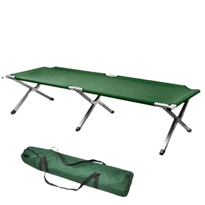 Letto Da Campeggio Pieghevole Imbottito 200x63 Cm - Carbonio, Cotone/Lino, Con Cuscino E Tasca - Foto 4