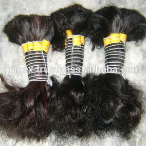 Entrega rápida de alta calidad, textura de onda de cabello humano virgen indio, Color marrón a granel, cabello crudo largo a granel - Product Image 3