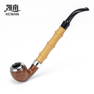 Kenan Bamboo Resin Smoking Pipe Bent Type Durable For Tobacco Use - Product Image 3