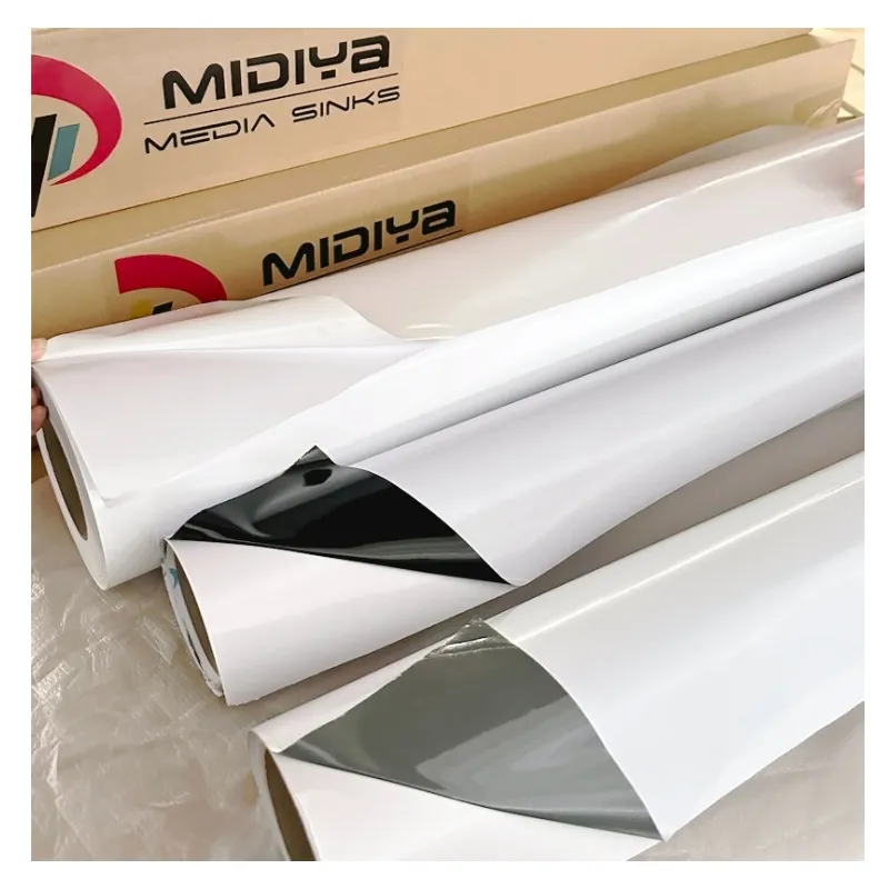 Grosir 120g 140g gulungan vinil berperekat PVC dapat dicetak nonair ramah lingkungan tersedia dalam putih Glossy atau Matte untuk poster cetak