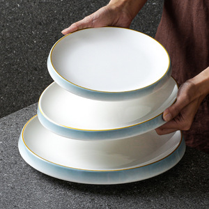 Xiangyuan <b>melamine</b> tableware <b>plates</b> for commercial restaurants and hotels, serving dishes, imitation porcelain round <b>plates</b> for - Product Image 3