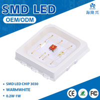 Vente en gros d'usine, puce LED SMD 3030 RGB émettant une lumière blanche froide à 3000k-4100k, neutre, 0,2W-1W, lumière blanche chaude à 3000k