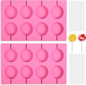 Molde de Silicona Antiadherente Libre de BPA para Caramelos Duros, Molde Redondo para Piruletas, Molde para Decoración de Pasteles de Chocolate - Product Image 1