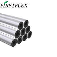 Tube d'isolation en mousse de caoutchouc NBR/PVC FIRSTFLEX pour tuyaux en cuivre, utilisation en hôpital, école, parc, épaisseur 6-30 mm, plage de température -40~150°C