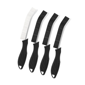 Brosse à fentes à poils en nylon de 2,5 à 10 mm, outil de nettoyage à long manche pour les carreaux de salle de bain et les zones difficiles d'accès - Product Image 1