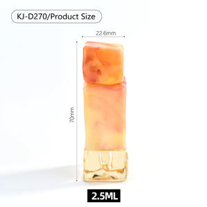 Op Voorraad Onregelmatige Vierkante Waterrimpel Roze 2.5Ml Abs Plastic Lippenstift Verpakking Lip Glazuur Buis Met Schroefdop Gezeefdrukte - Product Image 5