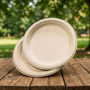 Assiettes en papier de qualité alimentaire jetables, écologiques, durables, résistantes à l'huile, vaisselle pour l'hôtellerie, l'épicerie, les bonbons - Product Image 6