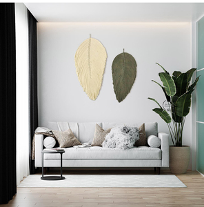 Idées magiques personnalisées feuille rame Décor verre décoratif suspendu Art Décor pour la maison mur salon - Product Image 2