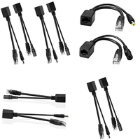 Injecteur de câble répartiteur d'alimentation PoE passif noir avec prise Nema DC pour utilisation domestique